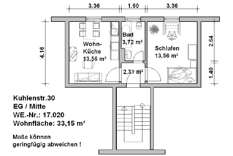 Kleine, günstige Singlewohnung - Foto 4